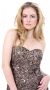 Strapless Heart-Shaped Formal Sequined Dress in closeup